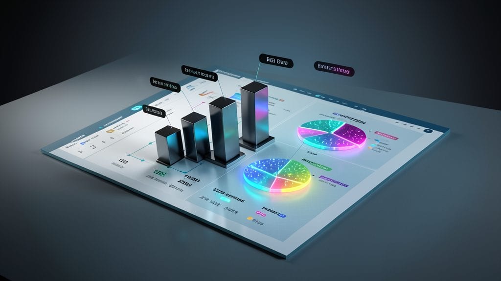 Business Infographic 3D Chart Template