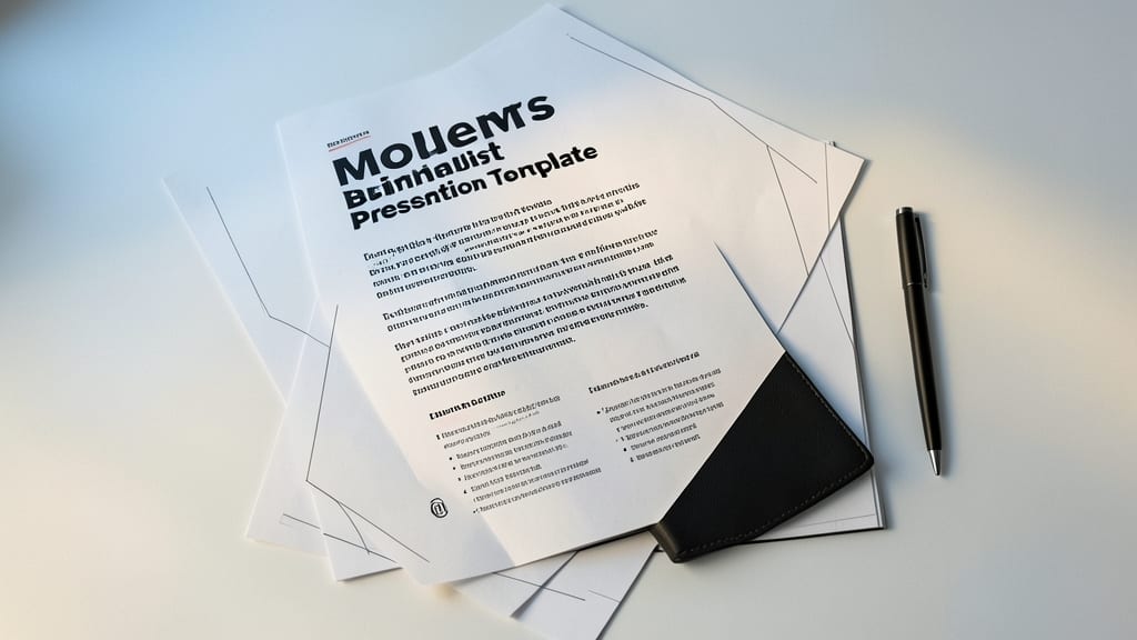 Modern Minimalist Business Presentation Template